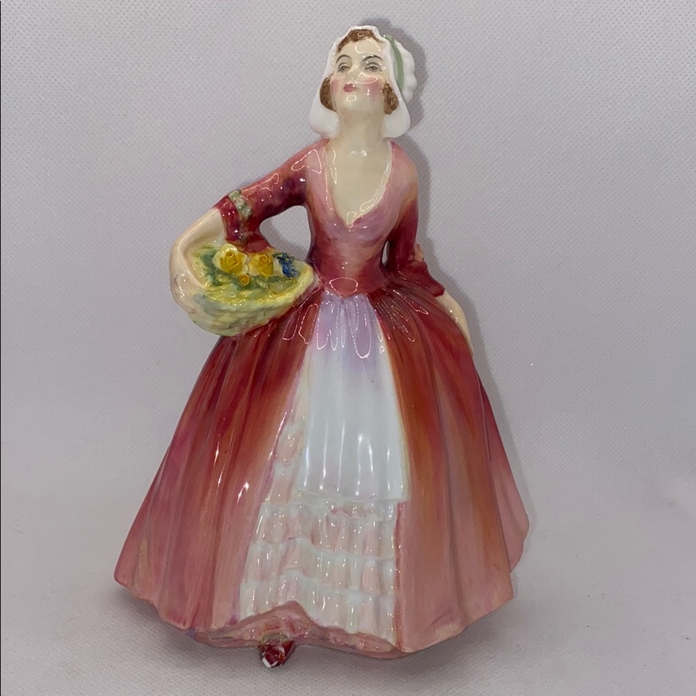Elegant  Royal Doulton “Janet” Pink and White Bone China Figurine
